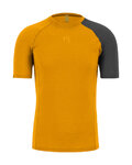 KARPOS Cycling short sleeve t-shirt - DINAMICO MERINO 130 - yellow/black
