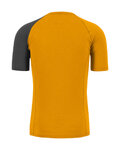 KARPOS Cycling short sleeve t-shirt - DINAMICO MERINO 130 - yellow/black