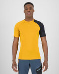 KARPOS Cycling short sleeve t-shirt - DINAMICO MERINO 130 - yellow/black