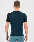 KARPOS Cycling short sleeve t-shirt - DINAMICO MERINO 130 - blue/black