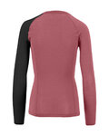 KARPOS Cycling long sleeve t-shirt - DINAMICO MERINO 130 W - pink/black