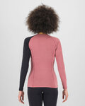 KARPOS Cycling long sleeve t-shirt - DINAMICO MERINO 130 W - pink/black