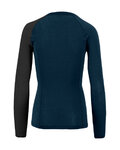 KARPOS Cycling long sleeve t-shirt - DINAMICO MERINO 130 W - blue/black