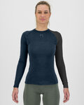 KARPOS Cycling long sleeve t-shirt - DINAMICO MERINO 130 W - blue/black