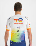 SPORTFUL Cycling short sleeve jersey - TOTAL ENERGIES BOMBER - white/multicolour