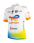 SPORTFUL Cycling short sleeve jersey - TOTAL ENERGIES KIDS - white/multicolour