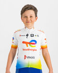 SPORTFUL Cycling short sleeve jersey - TOTAL ENERGIES KIDS - white/multicolour