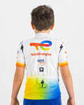 SPORTFUL Cycling short sleeve jersey - TOTAL ENERGIES KIDS - white/multicolour