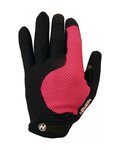 HAVEN Cycling long-finger gloves - KIOWA LONG - black/pink