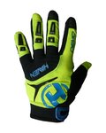 HAVEN Cycling long-finger gloves - DEMO LONG - green/blue