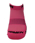 HAVEN Cycling ankle socks - SNAKE SILVER NEO 2PAK - pink/black
