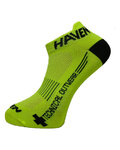 HAVEN Cycling ankle socks - SNAKE SILVER NEO 2PAK - yellow/black