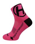 HAVEN Cyclingclassic socks - LITE SILVER NEO 2PAK - pink/black