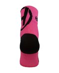 HAVEN Cyclingclassic socks - LITE SILVER NEO 2PAK - pink/black