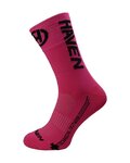 HAVEN Cyclingclassic socks - LITE SILVER NEO LONG 2PAK - pink/black