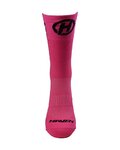 HAVEN Cyclingclassic socks - LITE SILVER NEO LONG 2PAK - pink/black
