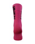 HAVEN Cyclingclassic socks - LITE SILVER NEO LONG 2PAK - pink/black