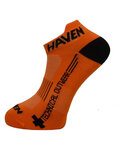 HAVEN Cycling ankle socks - SNAKE SILVER NEO 2PAK - orange/black