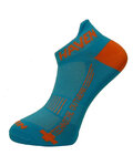 HAVEN Cycling ankle socks - SNAKE SILVER NEO 2PAK - blue/orange