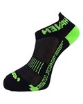 HAVEN Cycling ankle socks - SNAKE SILVER NEO 2PAK - black/green
