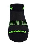 HAVEN Cycling ankle socks - SNAKE SILVER NEO 2PAK - black/green