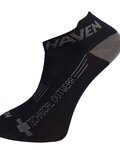 HAVEN Cycling ankle socks - SNAKE SILVER NEO 2PAK - black/grey
