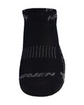 HAVEN Cycling ankle socks - SNAKE SILVER NEO 2PAK - black/grey
