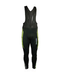 HAVEN Cycling long bib trousers - ISOLEERA - black/green
