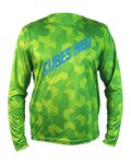 HAVEN Cycling summer long sleeve jersey - CUBES NEO LONG - green