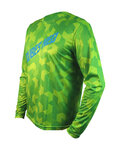 HAVEN Cycling summer long sleeve jersey - CUBES NEO LONG - green