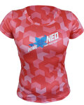 HAVEN Cycling short sleeve jersey - PEARL NEO SHORT - pink/blue