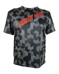 HAVEN Cycling short sleeve jersey - CUBES NEO SHORT - black/red