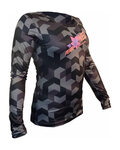 HAVEN Cycling summer long sleeve jersey - PEARL NEO LONG - black/pink