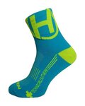 HAVEN Cyclingclassic socks - LITE SILVER NEO 2PAK - blue/yellow