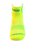 HAVEN Cyclingclassic socks - LITE SILVER NEO 2PAK - yellow/green