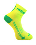 HAVEN Cyclingclassic socks - LITE SILVER NEO 2PAK - yellow/green