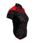 HAVEN Cycling short sleeve jersey - SINGLETRAIL WOMEN - black/red