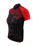 HAVEN Cycling short sleeve jersey - SINGLETRAIL WOMEN - black/red