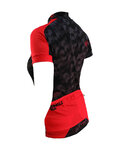 HAVEN Cycling short sleeve jersey - SINGLETRAIL WOMEN - black/red