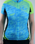 HAVEN Cycling short sleeve jersey - SINGLETRAIL WOMEN - blue/green