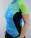 HAVEN Cycling short sleeve jersey - SINGLETRAIL WOMEN - blue/green