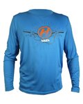HAVEN Cycling summer long sleeve jersey - NAVAHO II LONG - blue/orange