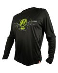 HAVEN Cycling summer long sleeve jersey - NAVAHO II LONG - black/green