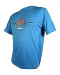 HAVEN Cycling short sleeve jersey - NAVAHO II SHORT - blue/orange
