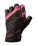 HAVEN Cycling fingerless gloves - PENNUTO SHORT - black/pink