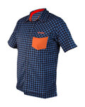 HAVEN shirt - AGNESS SLIMFIT - blue/orange