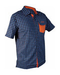 HAVEN shirt - AGNESS SLIMFIT - blue/orange