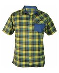 HAVEN shirt - AGNESS SLIMFIT - blue/yellow