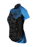HAVEN Cycling short sleeve jersey - SINGLETRAIL WOMEN - black/blue