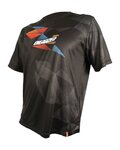 HAVEN Cycling short sleeve jersey - ENERGIZER CRAZY SHORT - black/red/blue